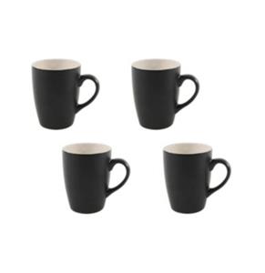Neuetischkultur Tasse 4er Set Black Matt schwarz