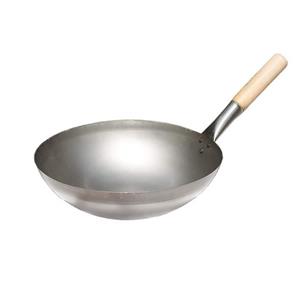 GAUMENKICK Wok »Original chinesische Wokpfanne mit Holzgriff, Ø 30 cm - Stahl ohne Beschichtung«, Stahl