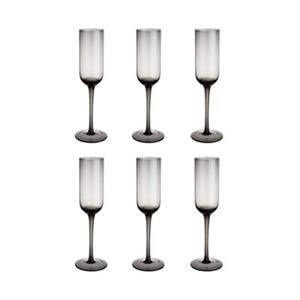 Butlers VENICE 6x Sektgläser 210ml grau