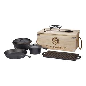 ECHTWERK Bratpfanne »Dutch Oven Set 7-teilig«, Gusseisen (7 tlg.-tlg)