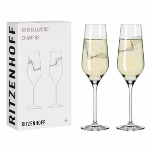 Ritzenhoff Champagnerglas »Kristallwind Champagner 2er-Set 002«, Kristallglas, Made in Germany