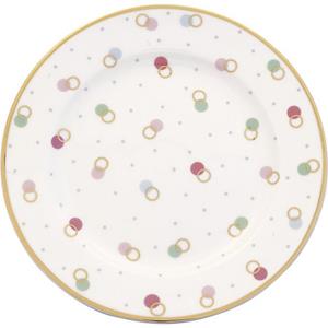 Greengate Kuchenteller » Teller KYLIE Weiß mit Goldrand 15 cm«