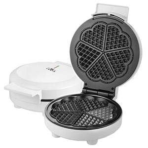 Lentz Waffeleisen Waffeleisen von , weiss 1000 Watt, wärmeisolierter Griff 5 fach Herzform, 1000 W