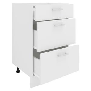 VCM Küchenschrank Breite 50 cm Schublade Unterschrank Küche Küchenmöbel Esilo weiß
