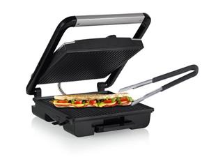 Princess Kontaktgrill, 2000 W, Elektro Kontaktgrill mit Grillzange, Low Fat Indoorgrill Panini Multigrill Snackmaker Tischgrill 2000Watt