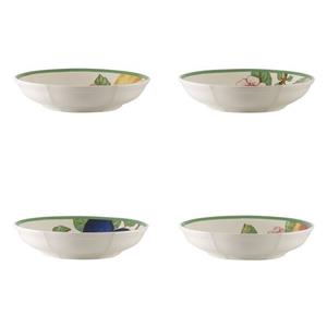 Villeroy & Boch Geschirr-Set »French Garden Modern Fruits Schale flach Set 4tlg.«, Porzellan