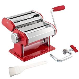 Bremermann Nudelmaschine  Nudelmaschine Edelstahl/Metall rot -, 7 Stufen, Edelstahl