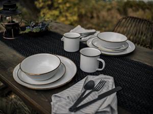 Barebones Emaille Plate / Borden - 2 stuks - Egg Shell