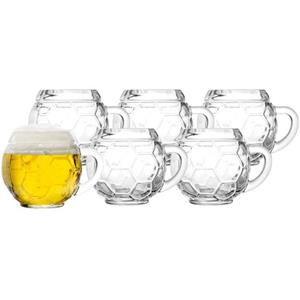 Stölzle Bierglas »Fußball Bierkrüge 400 ml 6er Set«, Glas