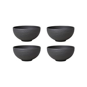 Villeroy & Boch Suppenteller »Manufacture Rock Suppen Bol Ø 12,5 cm 4er Set«, (4 St)