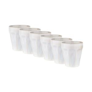 Butlers BERGAMO 6x Kaffeetasse 250ml weiß