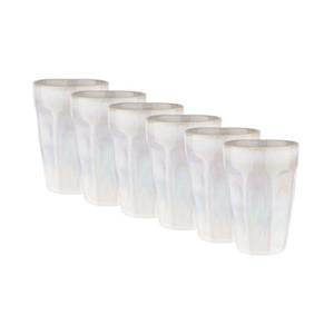Butlers BERGAMO 6x Latte Macchiato Tasse 330ml weiß