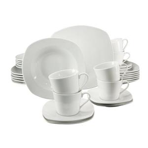 CreaTable Tafelservice »19512, Serie Amelie weiss, Kombiservice 30 tlg« (30-tlg), hochwertiges Porzellan