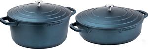 Westinghouse Pannenset - Braadpan 28cm + Hapjespan 28cm - Blauw