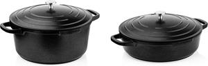 Westinghouse Pannenset - Braadpan 28cm + Hapjespan 28cm - Zwart