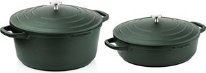 Westinghouse Pannenset - Braadpan 28cm + Hapjespan 28cm - Groen