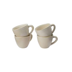 Urbanara Becher »Capela«, Steinzeug, Eierschale - 4er-Set - 8x11 cm