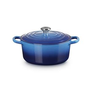 Le Creuset - Signature - Braadpan rond 22cm 3,30l Azure