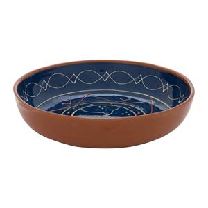 Xenos Schaal Fiesta - blauw - 27 cm