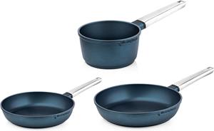 Westinghouse Pannenset - Koekenpan 24+28 cm en Steelpan 18 cm - Blauw