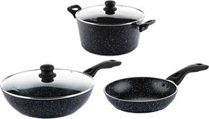 Westinghouse Pannenset - Wokpan 30cm + Koekenpan 30cm + Braadpan 28cm