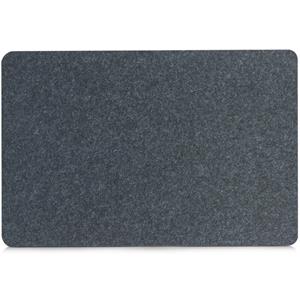 Zeller 6x Rechthoekige Placemats Antraciet Grijs Vilt 45 X 30 Cm - Placemats