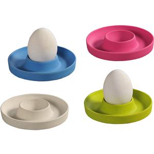 4x Melamine Gekleurde Eierdopjes 10 X 2 Cm - Eierdopjes