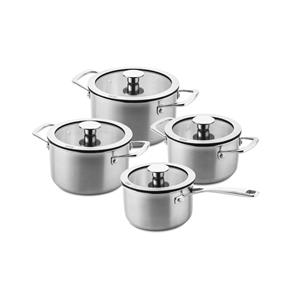DUCQ Downdraft Kookpannenset - 4 delig - met glazen deksels