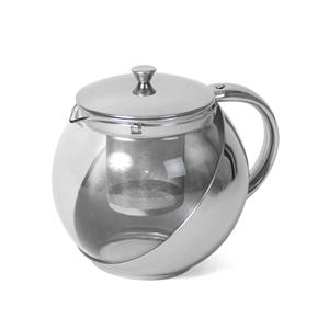 Gerim Glazen/rvs Theepot 1,1 Liter Met Filter/infuser - Theepotten