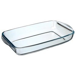 Secret de Gourmet Ovenschaal rechthoek - Transparant - Geglazuurd glas - 34 x 19 x 5 cm - Ovenschalen