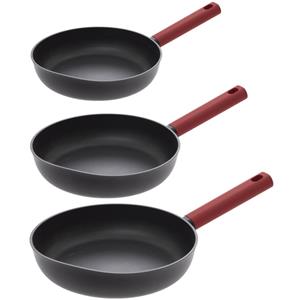 Secret de Gourmet Koekenpannen Valence - D21/25/27 cm - alle warmtebronnen - Zwart