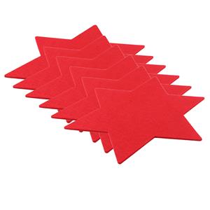 Placemats kerstmis - D25 cm - Rood