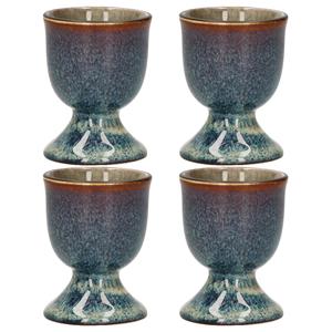 Cosy & Trendy 8x stuks eierdopjes van porselein bruin 5 cm -