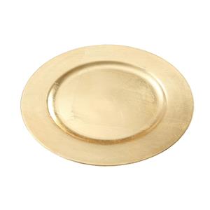 1x Diner onderborden goud 33 cm rond -