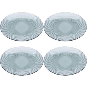 8x Ontbijtbordjes van kunststof 20 cm -