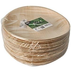 100x Duurzame biologisch afbreekbare borden palmblad 25 cm -