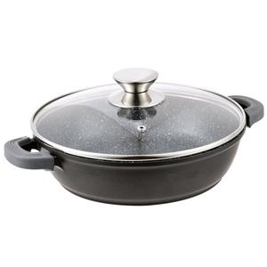 Cheffinger Lage Braadpan met deksel - 24cm - Zwart - Inductie