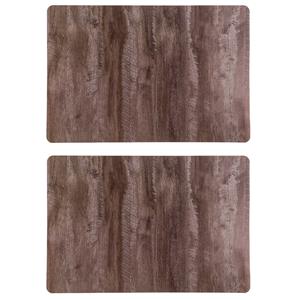 Bellatio Set Van 4x Stuks Tafel Placemats Hout Kleur 43 X 28 Cm Van Kunststof - Placemats