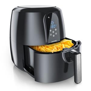 Arendo Hei&szlig;luftfritteuse, 1800 W, XXL Fritteuse 5,2 Liter - Heissluftfritteuse Airfryer CALDA