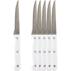 Steakmessen - Set van 6 Stuks - Wit