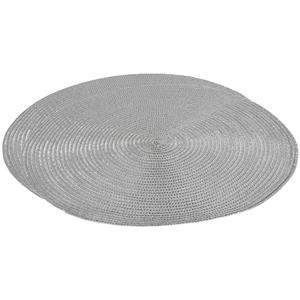 Gerim Placemats - rond - D38 cm - Zilver