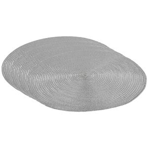 Gerim Placemats - rond - D38 cm - Zilver