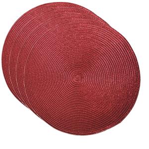 Gerim Placemats - rond - D38 cm - Rood