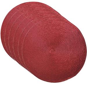 Gerim Placemats - rond - D38 cm - Rood