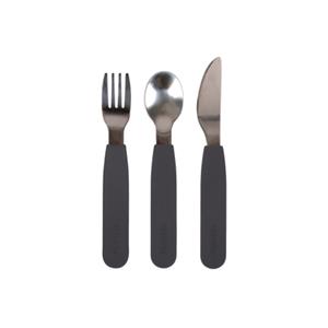 Filibabba Silicone cutlery set - Stone Grey