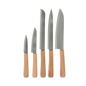 Excellent Houseware Chefs Messenset 5 Delig taal/hout essenset