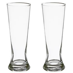 Secret de Gourmet Set Van 8x Stuks Bierglazen Transparant 370 Ml - 7 X 21 Cm - Bierglazen