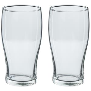 Secret de Gourmet Set Van 8x Stuks Grote Bierglazen Pint Transparant 570 Ml - 9 X 16 Cm - Bierglazen