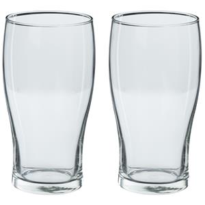 Secret de Gourmet Set Van 8x Stuks Grote Bierglazen Pint Transparant 570 Ml - 9 X 16 Cm - Bierglazen