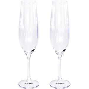 2x Champagneglazen/flutes 26 Cl/260 Ml Van Kristalglas - Kristalglazen - Champagneglas